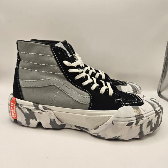 VANS MEN\'S 7.5 WOMEN\'S 9 SK8-Hi TAPERED MOON ROCKS BLACK MODULAR NWOB main image 4